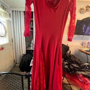 Red ballroom dresses